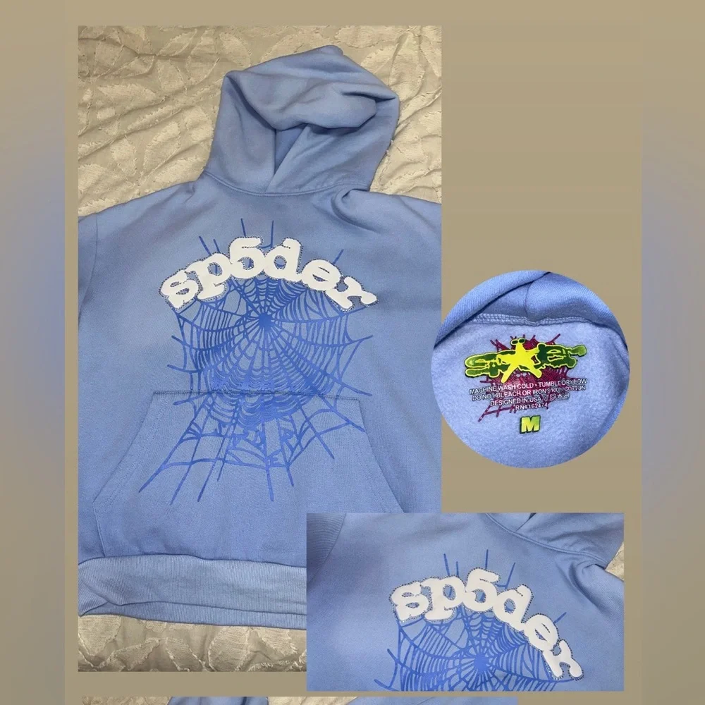 Sp5der | Sweaters | Sky Blue Spider Hoodie | Poshmark Sp5der | Sweaters | Sky Blue Spider Hoodie | Poshmark